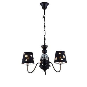 Černý lustrový závěsný lampa 3xE14 Batley Ledea obraz
