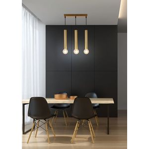 Závěsná lampa zlatá 3xE27 284mm Dallas Ledea obraz