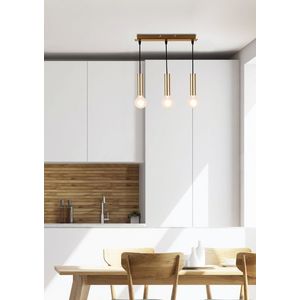 Závěsná lampa zlatá 3xE27 142mm Dallas Ledea obraz