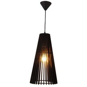 Černá dřevěná prolamovaná závěsná lampa Osaka Ledea obraz