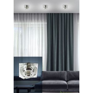 Stropní svítidlo, bezbarvé, LED, 3W, sklo, čtvercové, SS-32 obraz