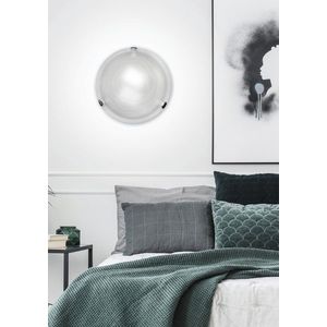 Stropní svítidlo bílé sklo kulaté nástěnné 60W Wrap obraz