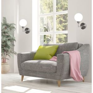Nástěnná lampa Logos, saténová, 1x25W, stínidlo G9, bílá obraz