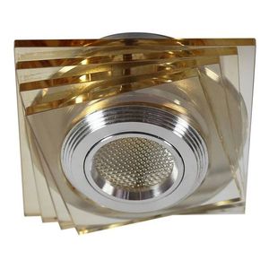 Stropní svítidlo jantarové LED 3W skleněné čtvercové SS-32 obraz