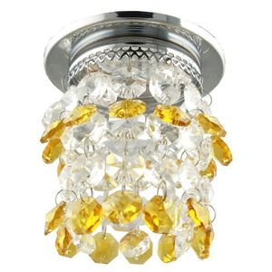 SK-68 chrom/žluté dekorativní stropní svítidlo obraz