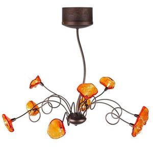 Oranžová stropní lampa 9xG4 Malta obraz