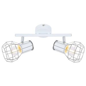 Stropní lampa na stěnu s bílým drátěným stínidlem Sancho obraz
