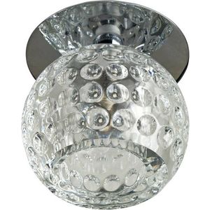 Stropní lampa SK-20 CH G4 chromový rám stropní. pevná křišťálová koule 20W G4 obraz