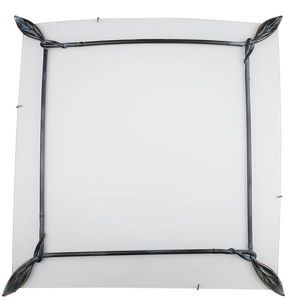 Čtvercová skleněná stropní lampa Laur obraz