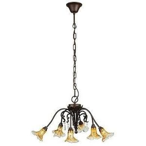 Závěsná stropní lampa 3+3x40W G9 patina L&H Corsa obraz