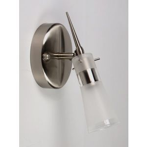 Nástěnná lampa saténový nikl nástěnná lampa Tira obraz