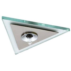Stropní svítidlo chrom + saténové trojúhelníkové G4 PO-04 obraz
