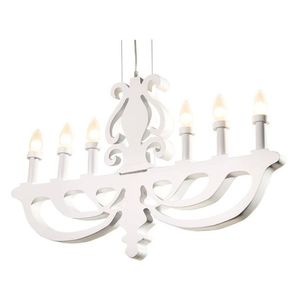 Závěsná lampa bílá 6xE14 Damar obraz