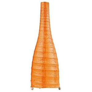 Oranžová papírová stolní lampa láhev obraz