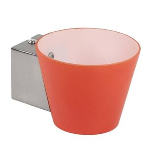 Nástěnná lampa oranžová kuželová lampa Simonet obraz