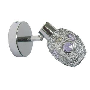 Zlatá nástěnná lampa 1X40W G9 fialová chrom obraz