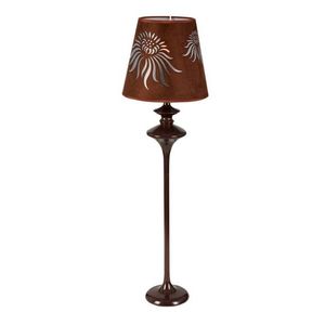 Stolní lampa Iman Brown Metal/Velvet obraz