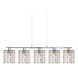 Závěsná lampa chrom/fialové krystaly 5x40W G9 Classic obraz