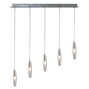 Skleněná závěsná lampa chrom 5xG4 Galaxy obraz