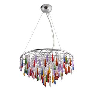 Chromová závěsná lampa s krystaly Vegas obraz