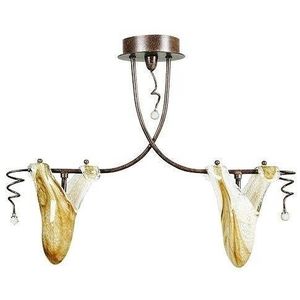Stropní lampa Magma 2*40W G9 patina obraz
