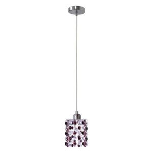 Závěsná lampa chrom/vínové krystaly G9 Classic obraz