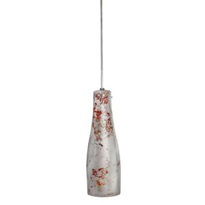 Stropní lampa láhev závěsná 1x60 l červená/stříbrná obraz