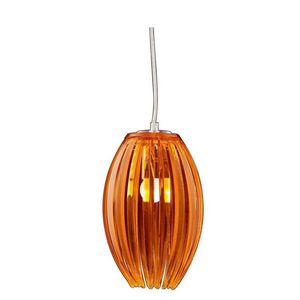Malá oranžová akrylová závěsná lampa Abuko obraz