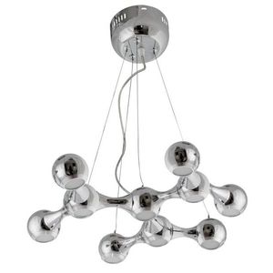 Dekorativní chromová LED závěsná lampa 10x3W 4000K Led 1 obraz