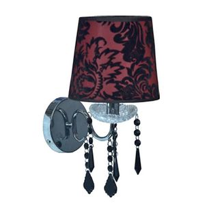 Chromová nástěnná lampa, sametové stínidlo, 1x40W E14 Astor obraz