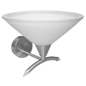 Nástěnná lampa saténově niklové stínidlo ze skla 60W E27 Helia obraz