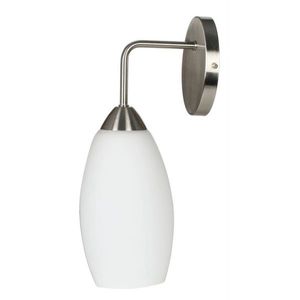 Nástěnná lampa matný nikl skleněné stínidlo 60W E27 Modus obraz