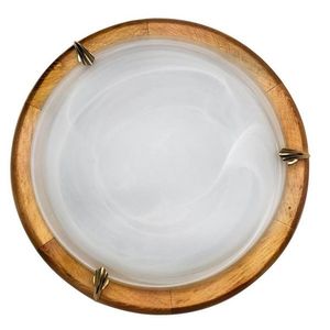Stropní lampa 1030 Alabaster stropní lampa dub 2X60W obraz