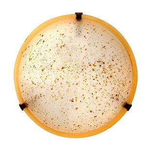 Skleněná stropní lampa kulatá žlutá tečka 30cm Granilia obraz