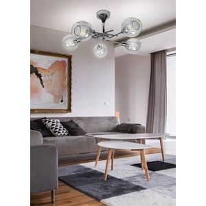 Stropní lampa Ozzo s chromovým lustrem obraz
