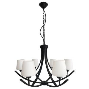 Závěsná lampa černobílý lustr 6xE27 Londýn obraz