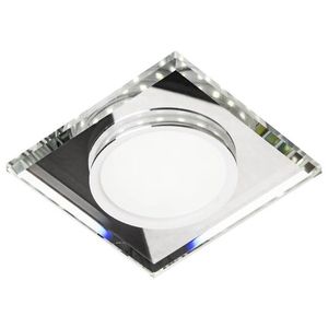 Stropní svítidlo chrom/bílé čtvercové LED SSP-22 obraz