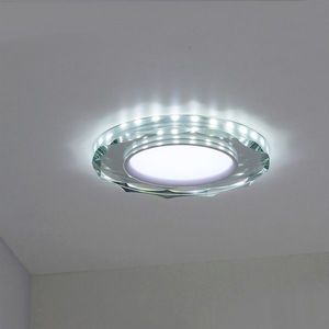 Stropní bodové světlo Ssp-25 Ch/Tr+Wh 8W LED 230V prstencové LED bílé obraz