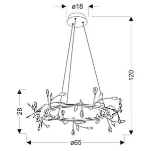 Apeti Giaros LED černá stropní závěsná lampa 4000K obraz