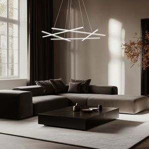 Apeti Andros LED stříbrná závěsná stropní lampa 4000K obraz