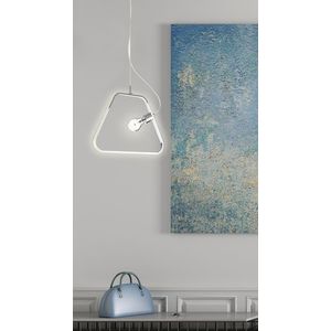 Stropní závěsná lampa Apeti Ikaria E27 LED+12W chrom LED 4000K obraz