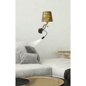 nástěnná lampa apeti saria led+8w led černá zlatá obraz