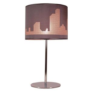 Šedá/chromová stolní lampa Manhattan obraz