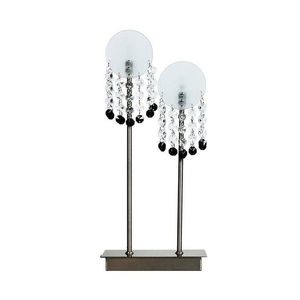 Dvojitá stolní lampa Luxor matný nikl obraz