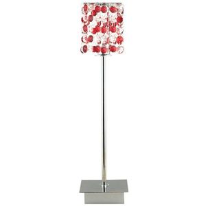 Klasická červená stolní lampa obraz