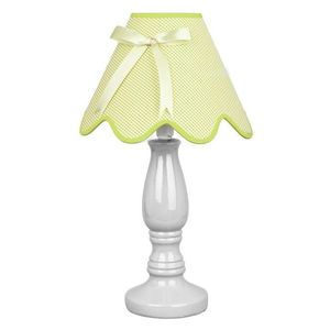 Pistáciová a bílá stolní lampa Lola obraz