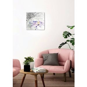 Stropní lampa s pružinou E27 fialová obraz