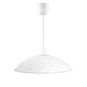 Závěsná lampa Malibu z bílého skla obraz