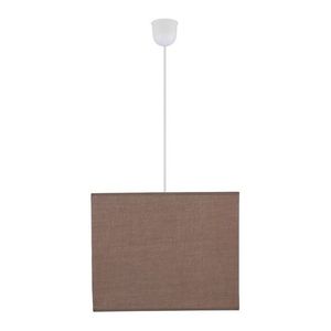 Hnědá čtvercová závěsná lampa Basic obraz