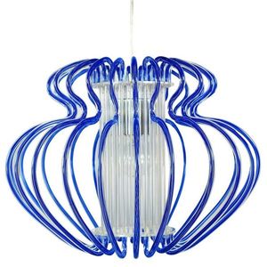 Modrá závěsná lampa 52 cm Imperia obraz